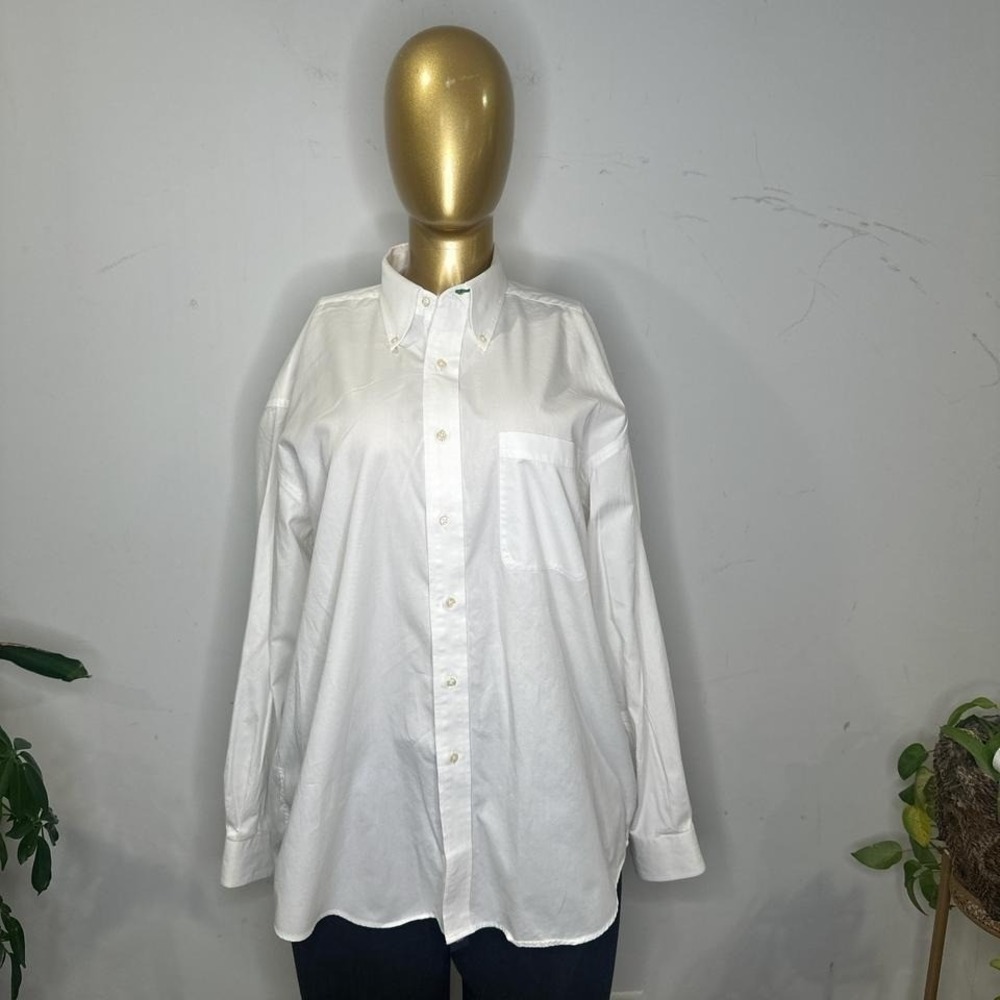 Vintage Tommy Hilfiger Y2K White Button‎ Down Shirt 17 34-35 100% cotton y2k